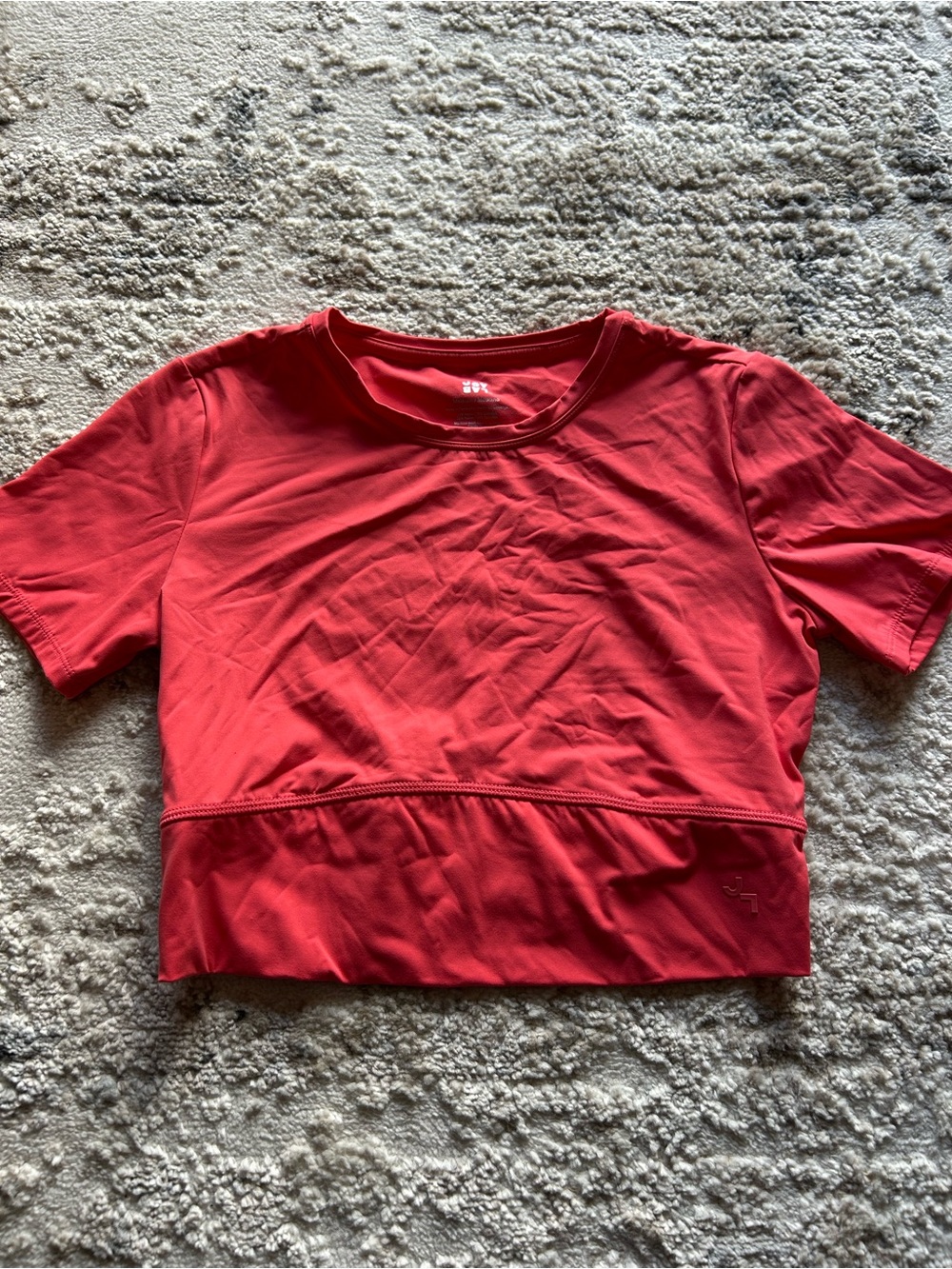 JoyLab Red Short Sleeve Crop Top